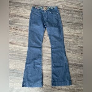 Rich & Skinny | Blue Wash Flare Leg Low Rise Jeans Size 26 y2k